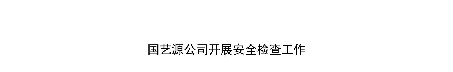 国艺源公司开展安全检查工作